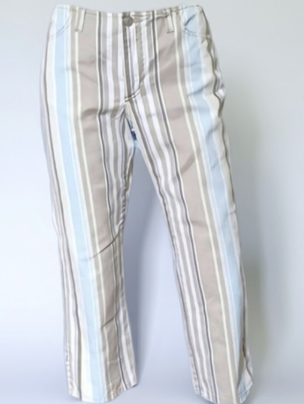 80s-90s Jordache Pastel Striped Denim Crop Pants